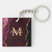 赤と金ゴールドマーブルゲート キーホルダー (裏面)