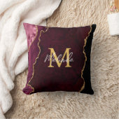 赤と金ゴールドマーブルゲート クッション (ブランケット)