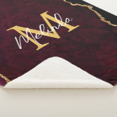 赤と金ゴールドマーブルゲート シェルパブランケット (3/4)