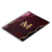 赤と金ゴールドマーブルゲート ノートブック (左側)