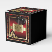 赤と金ゴールドメタリック – 00誕生日 | DIY文字 フェイバーボックス (正面サイド)