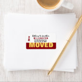 赤と金ゴールドモダンのシンプル引っ越しましたV04 ラベル (インサイチュ)