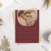 赤と金ゴールドモダンの写真クリスマス シーズンカード