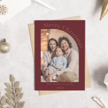 赤と金ゴールドモダンの写真クリスマス