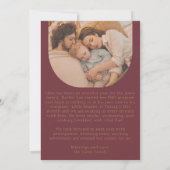 赤と金ゴールドモダンの写真クリスマス シーズンカード (裏面)