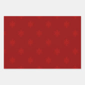 赤と金ゴールド中国のの新年お祝い ラッピングペーパーシート (正面2)