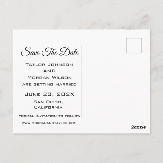 赤と金ゴールド中国の写真を追加する日付を保存 ポストカード (裏面)