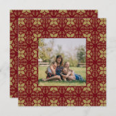 赤と金ゴールド写真 シーズンカード (正面/裏面)