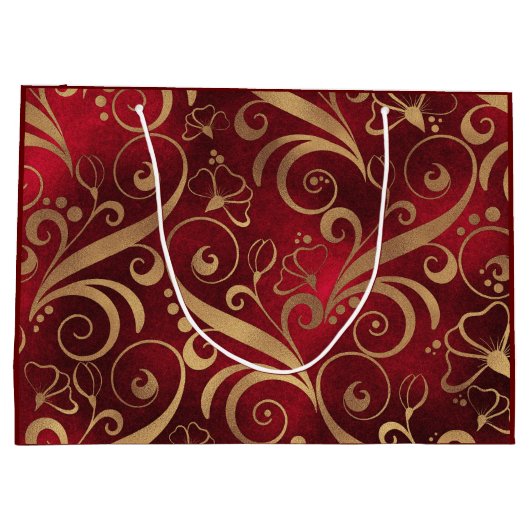 赤と金ゴールド抱き枕 ラージペーパーバッグ (裏面)