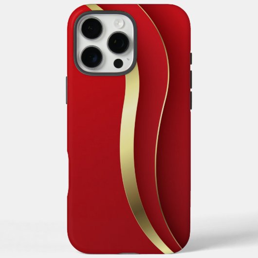 赤と金ゴールド抽象芸術 Case-Mate iPhoneケース (裏面)