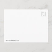 赤と金ゴールド招待されの写真が付いた「You Are」タイポグラフィ インビテーションポストカード (裏面)