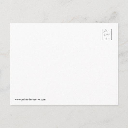 赤と金ゴールド招待されの写真が付いた「You Are」タイポグラフィ インビテーションポストカード (裏面)