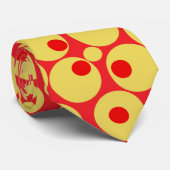 赤と金ゴールド水玉模様のネクタイ ネクタイ (ロール)