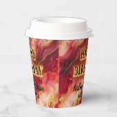 赤と金ゴールド炎熱 紙コップ (右)