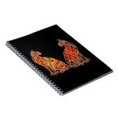 赤と金ゴールド猫のカップル ノートブック (右側)