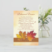 赤と金ゴールド秋のメープル離れのリハーサルディナー 招待状 (スタンド正面)