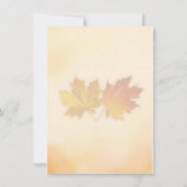 赤と金ゴールド秋のメープル離れのリハーサルディナー 招待状 (裏面)