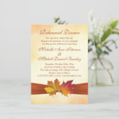 赤と金ゴールド秋のメープル離れのリハーサルディナー 招待状 (スタンド正面)