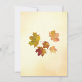 赤と金ゴールド秋のメープル離れのリハーサルディナー 招待状 (裏面)