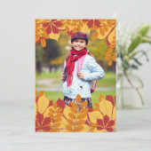 赤と金ゴールド素朴の写真招待状 招待状 (スタンド正面)