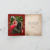 赤と金ゴールド素朴ランチェラキンセアニェラ サンキューカード (内部)