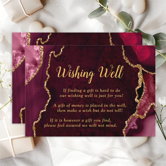 赤と金ゴールド結婚が願い事 エンクロージャーカード