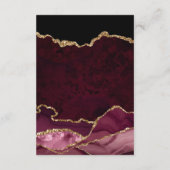 赤と金ゴールド結婚アゲート新婚旅行ファンド エンクロージャーカード (裏面)