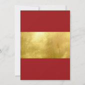 赤と金ゴールド結婚式招待状 招待状 (裏面)