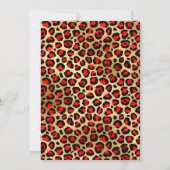 赤と金ゴールド絵を描ヒョウブラック40歳 招待状 (裏面)