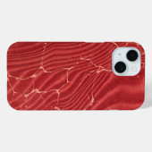 赤と金ゴールド色のエンドペーパー Case-Mate iPhoneケース (裏面 (横))