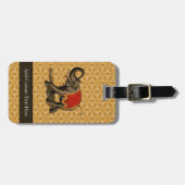 赤と金ゴールド象 ラゲッジタグ (正面横)