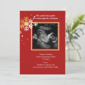 赤と金ゴールド超音波ホリデーカード シーズンカード (スタンド正面)