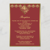 赤と金ゴールド額飾り結婚披露宴 エンクロージャーカード (正面)