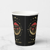 赤と金ゴールド魔法マッシュルーム金ゴールド三日月 紙コップ (右)