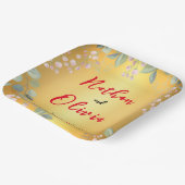 赤と金ゴールド ペーパープレート (傾斜あり)