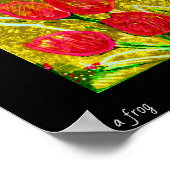 赤と金ゴールド ポスター (角)