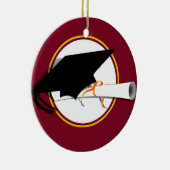 赤と金ゴールド メタルオーナメント (右)