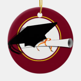 赤と金ゴールド メタルオーナメント