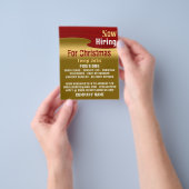 赤と金ゴールド、季節広告採用 チラシ (手)