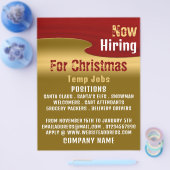 赤と金ゴールド、季節広告採用 チラシ (シングル)