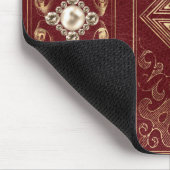 赤と金ゴールド |宝石のエンブレム マウスパッド (コーナー)