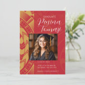 赤と金ゴールド 招待状 (スタンド正面)