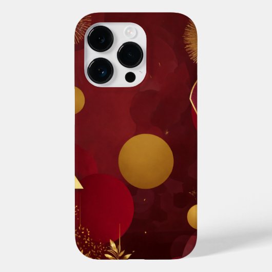 赤と金ゴールド Case-Mate iPhoneケース (裏面)