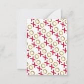 赤と金ゴールドXOXOキッズクラスルーム写真バレンタイン ノートカード (裏面)