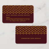 赤と金色の水玉模様 , おむつくじチケット エンクロージャーカード (正面/裏面)