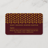 赤と金色の水玉模様 , おむつくじチケット エンクロージャーカード (正面)