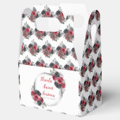 赤と銀のエレガント花Sweet sixteen フェイバーボックス (オープン)