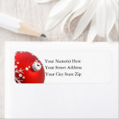 赤と銀のクリスマスオーナメント ラベル (インサイチュ)