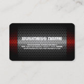 赤と銀のステンレス鋼の金属穴 名刺 (裏面)