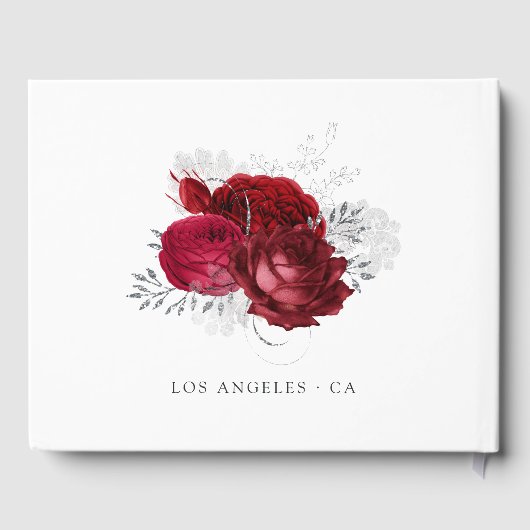 赤と銀のフローラ結婚ズ ゲストブック (裏面)